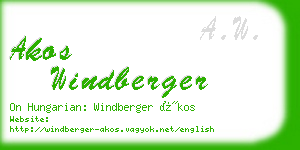 akos windberger business card